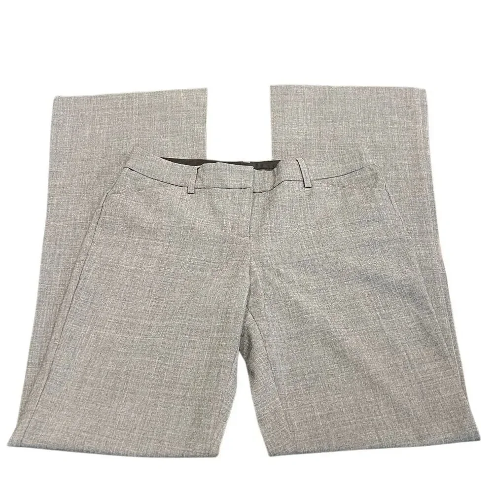 Express Design Studio Women's Crosshatch Editor Wide-Leg Dress Pants Gray Size 2